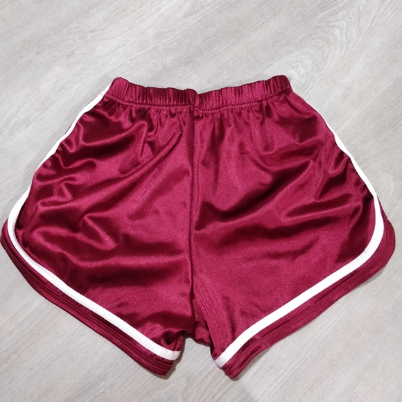 Pants - NWOT Silky red shorts w/ white detailing